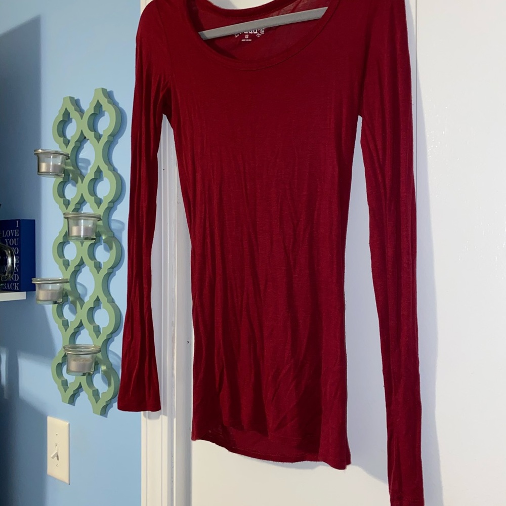Red scoop neck!